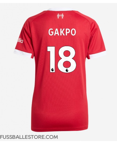 Günstige Liverpool Cody Gakpo #18 Heimtrikot Damen 2025-26 Kurzarm Günstige Liverpool Cody Gakpo #18 Heimtrikot Damen 2025-26 Kurzarm